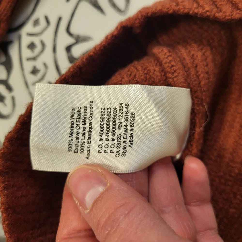 Rust Ribbed Knit Sweater - Picture 2 of 6